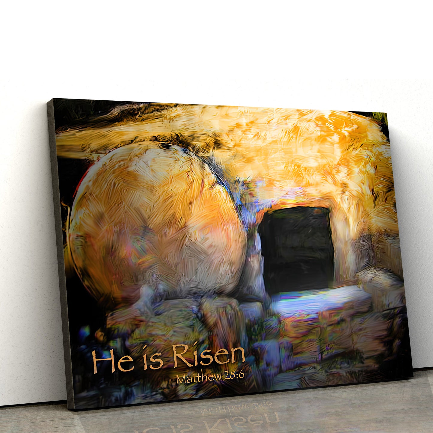 Empty Tomb He Is Risen Canvas Pictures - Easter Canvas - Christian Canvas Wall Art