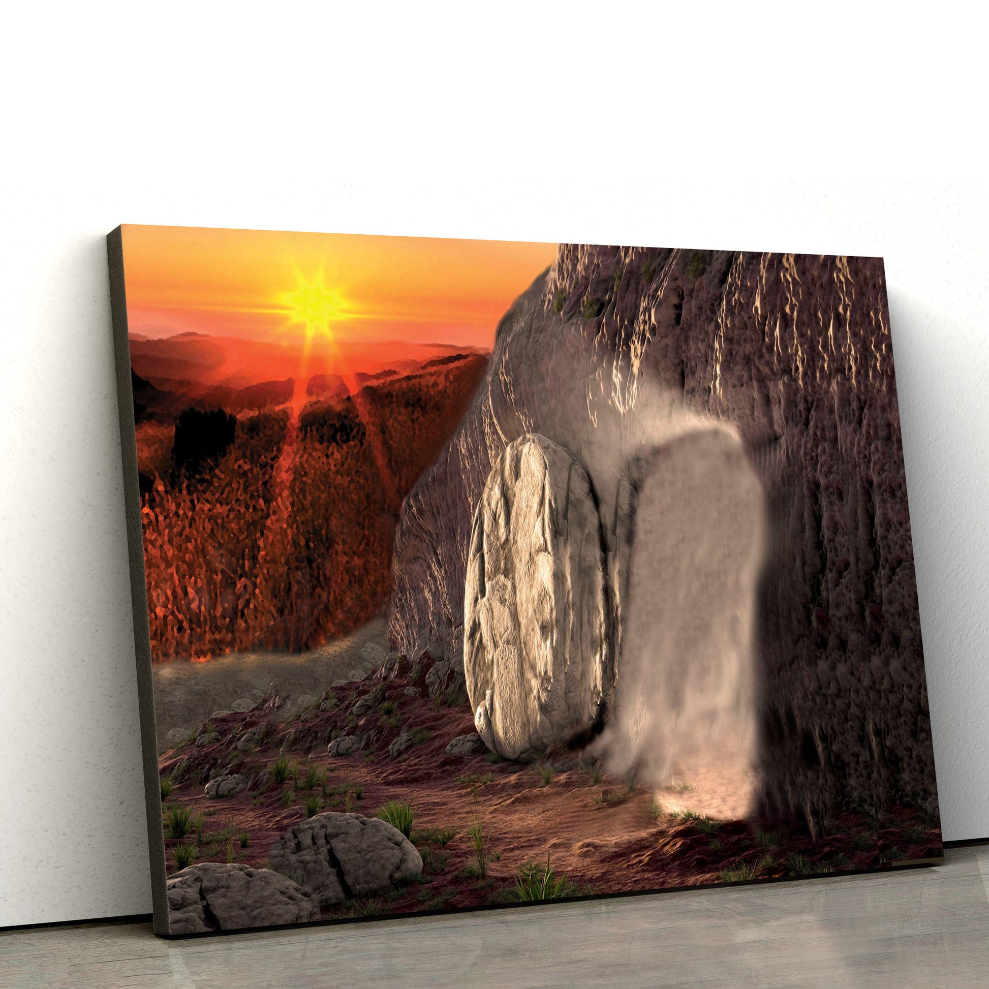 Empty Tomb Of Jesus - Jesus Canvas Wall Art - Christian Wall Art