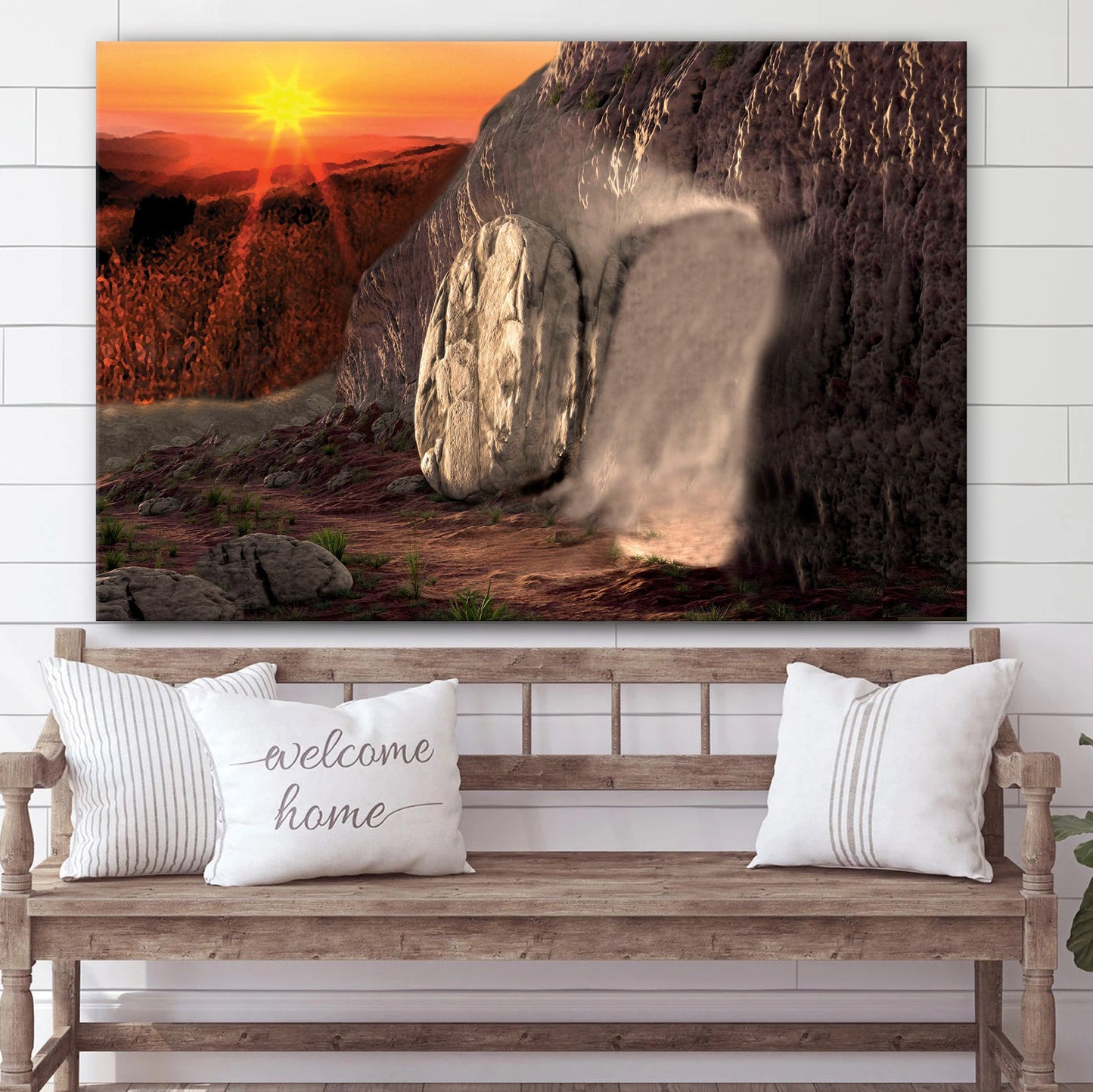 Empty Tomb Of Jesus - Jesus Canvas Wall Art - Christian Wall Art