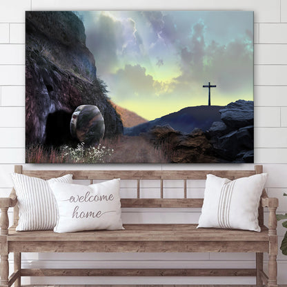 Empty Tomb Painting - Jesus Canvas Wall Art - Christian Wall Art