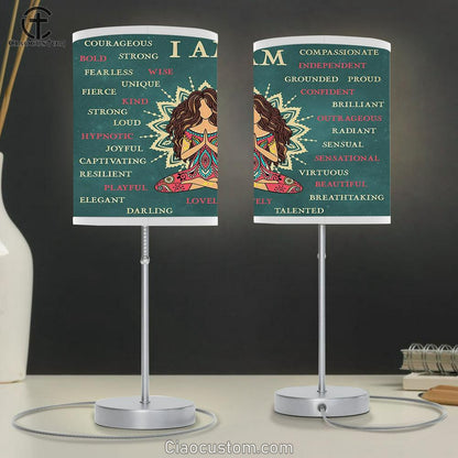 Encouraging Yoga Lamp Art - Motivational Lamp Art Table Lamp - Encouragement Gifts for Women