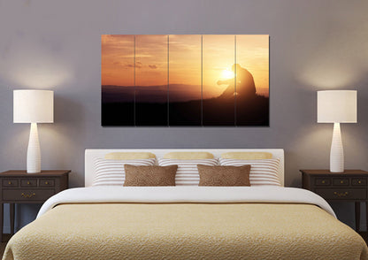 Ending Day With Prayer Wall Art - Christian Canvas Wall Art