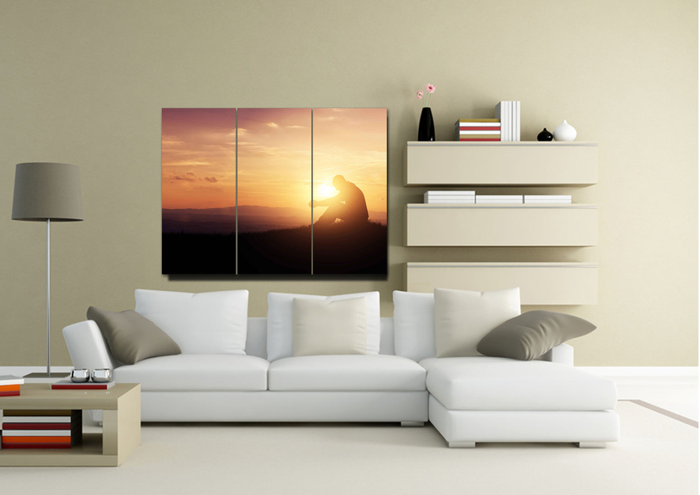 Ending Day With Prayer Wall Art - Christian Canvas Wall Art