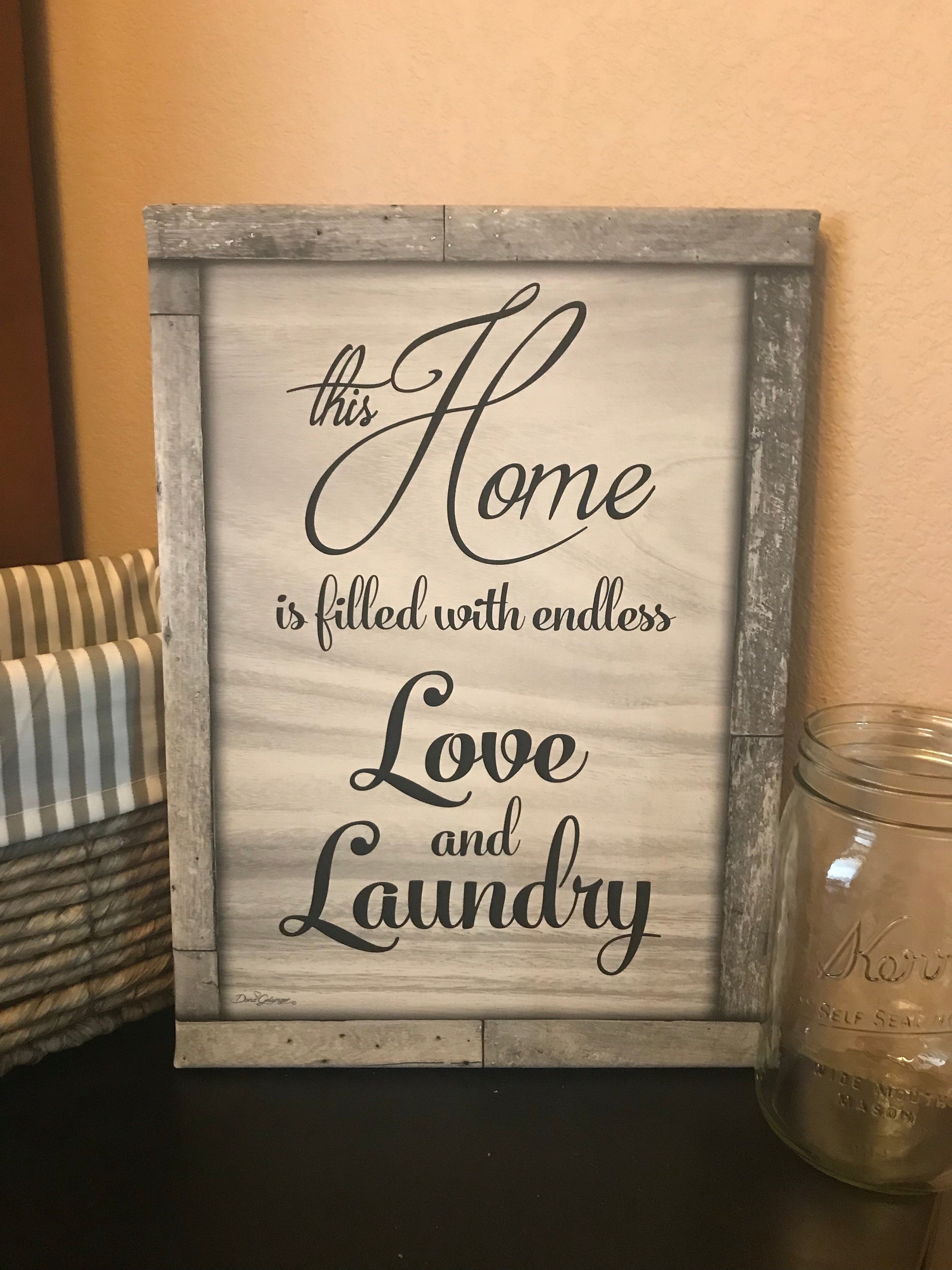 Endless Love And Laundry Canvas Wall Art - Christian Wall Decor - Religious Gift