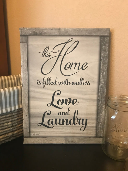 Endless Love And Laundry Canvas Wall Art - Christian Wall Decor - Religious Gift