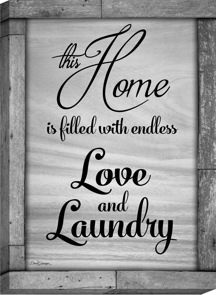 Endless Love And Laundry Canvas Wall Art - Christian Wall Decor - Religious Gift