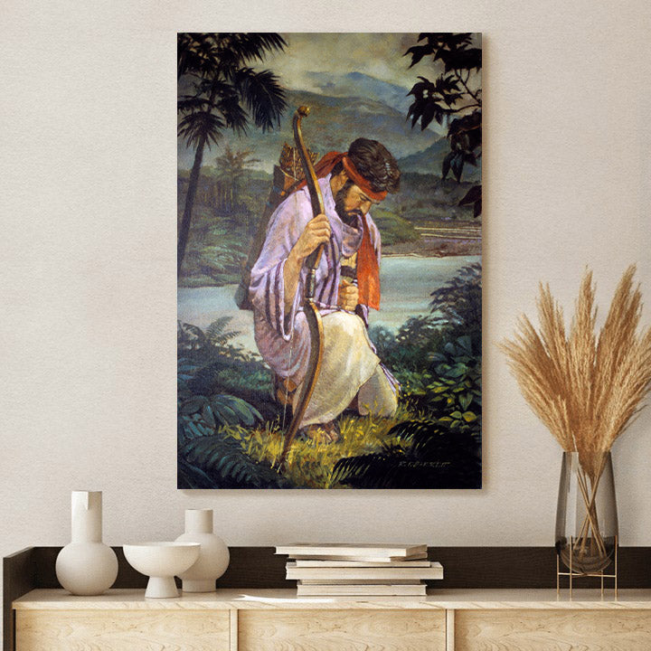 Enos Praying Canvas Pictures - Jesus Christ Canvas Art - Christian Wall Art