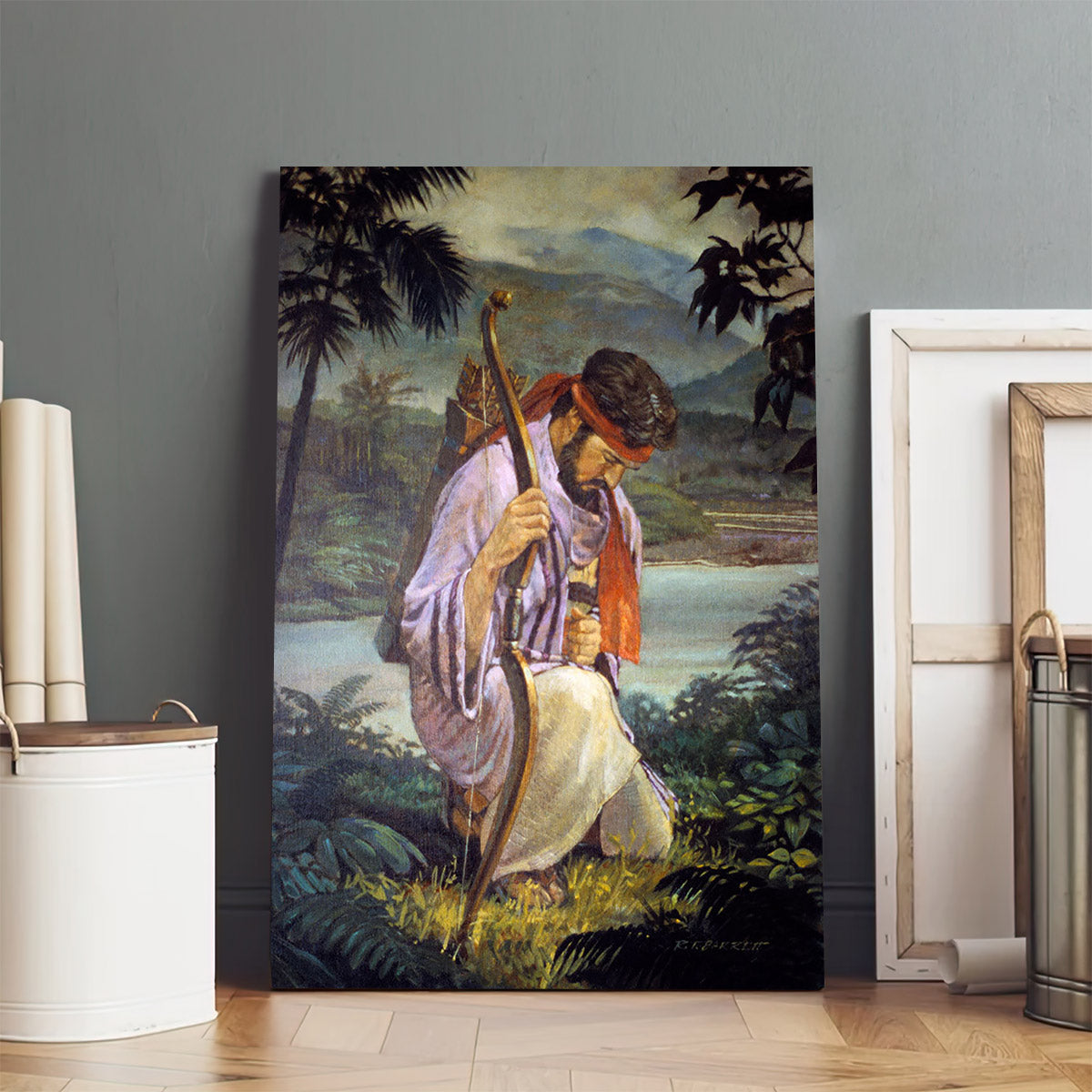 Enos Praying Canvas Pictures - Jesus Christ Canvas Art - Christian Wall Art