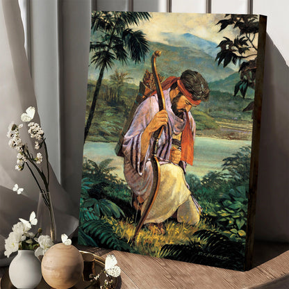 Enos Praying Canvas Pictures - Religious Canvas Wall Art - Scriptures Wall Decor