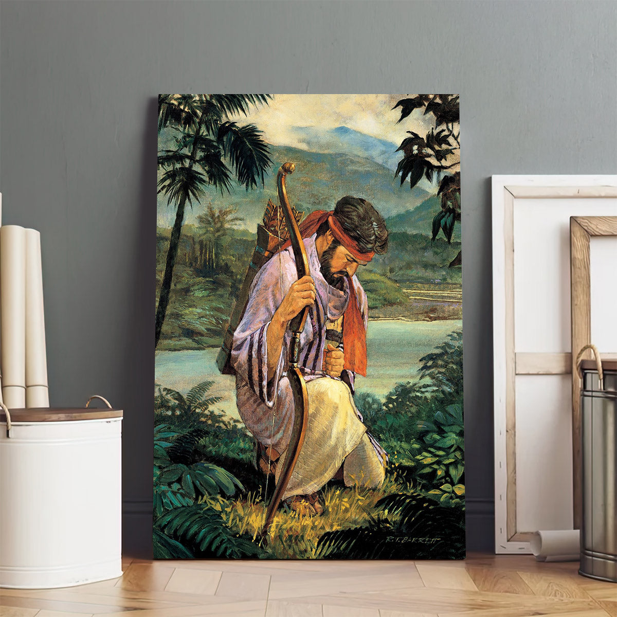 Enos Praying Canvas Pictures - Religious Canvas Wall Art - Scriptures Wall Decor