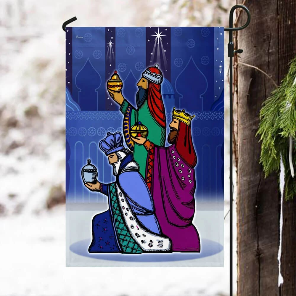 Epiphany Day Three Kings Flag Happy Day - Outdoor Christian House Flag - Christian Garden Flags