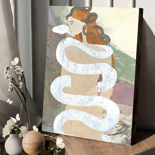 Eve and the Serpent and Counterfeit Serpent Religious Christian Wall Art Canvas - Christian Art Gift