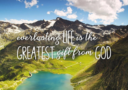 Everlasting Life Is The Greatest Gift From God Wall Art Canvas Print - Christian Canvas Wall Art