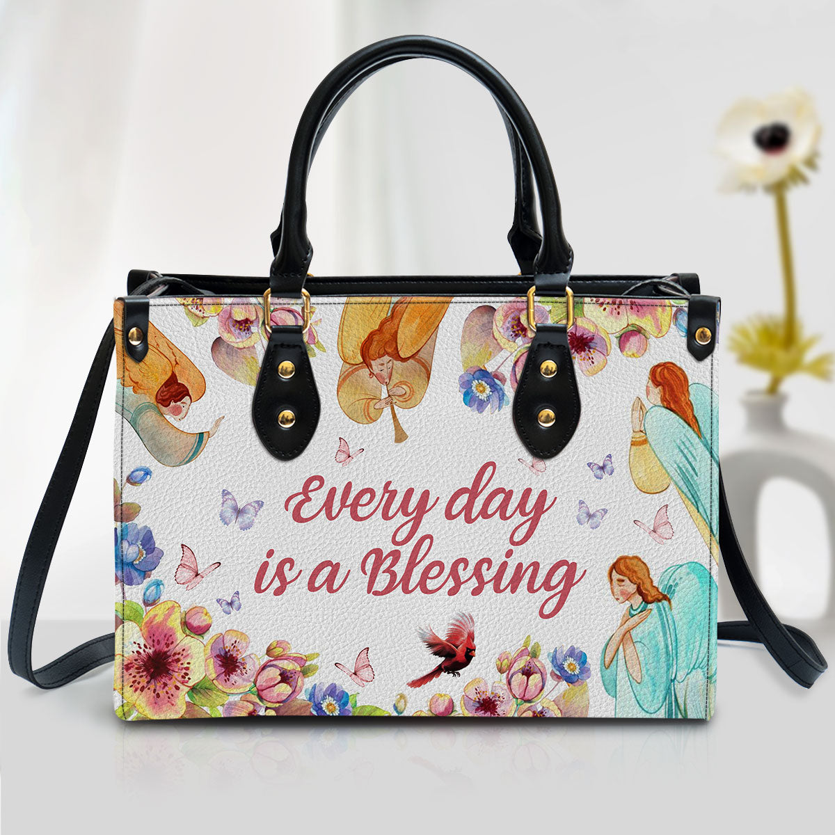 Every Day Is A Blessing Leather Handbag With Handle - Religious Gifts For Women - Women Pu Leather Bag
