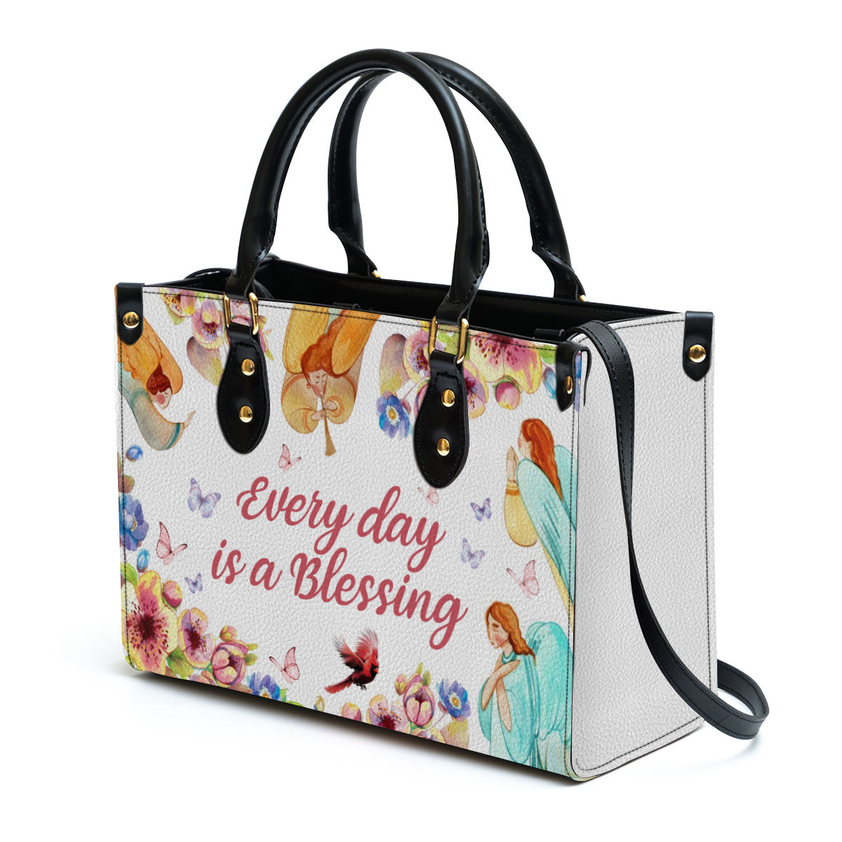 Every Day Is A Blessing Leather Handbag With Handle - Religious Gifts For Women - Women Pu Leather Bag