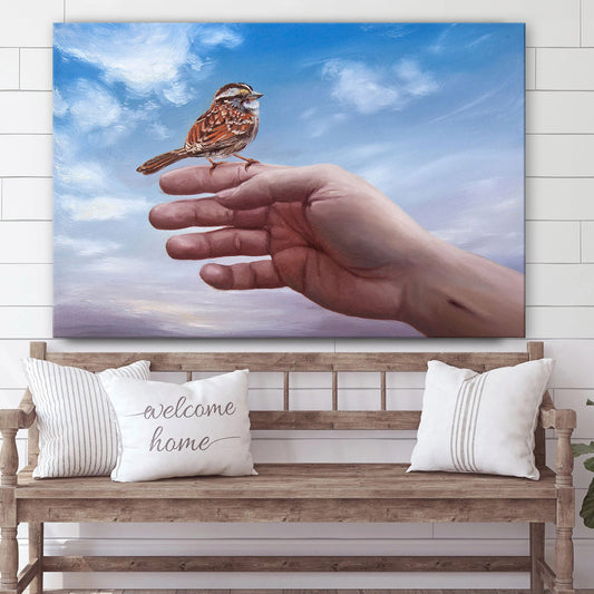 Every Sparrow Is Known Canvas Wall Art - Christian Wall Decor
