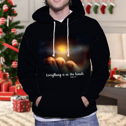 Every Thing Is In His Hands Psalm 24 1 Christian Jesus 3d Full Print Hoodie - 3d Shirts Gifts