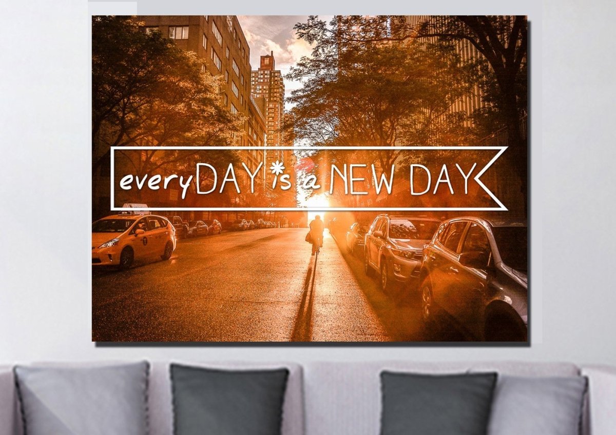 Everyday Is A New Day Canvas Wall Art Print - Christian Canvas Wall Art