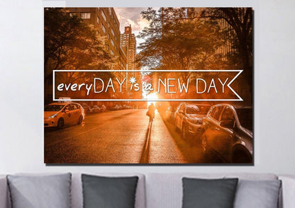 Everyday Is A New Day Canvas Wall Art Print - Christian Canvas Wall Art