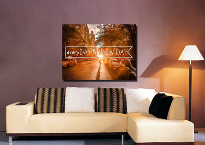 Everyday Is A New Day Canvas Wall Art Print - Christian Canvas Wall Art