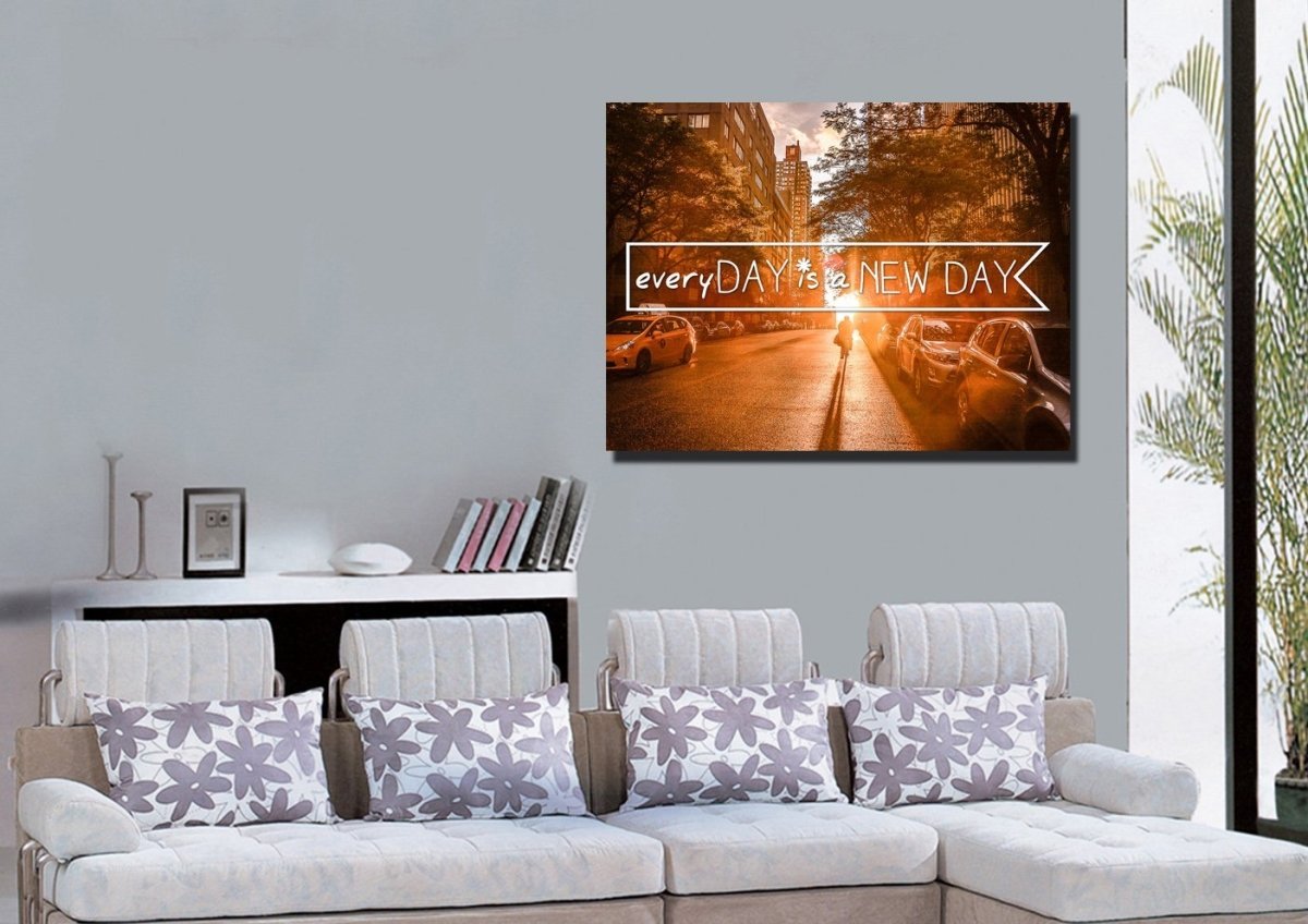 Everyday Is A New Day Canvas Wall Art Print - Christian Canvas Wall Art