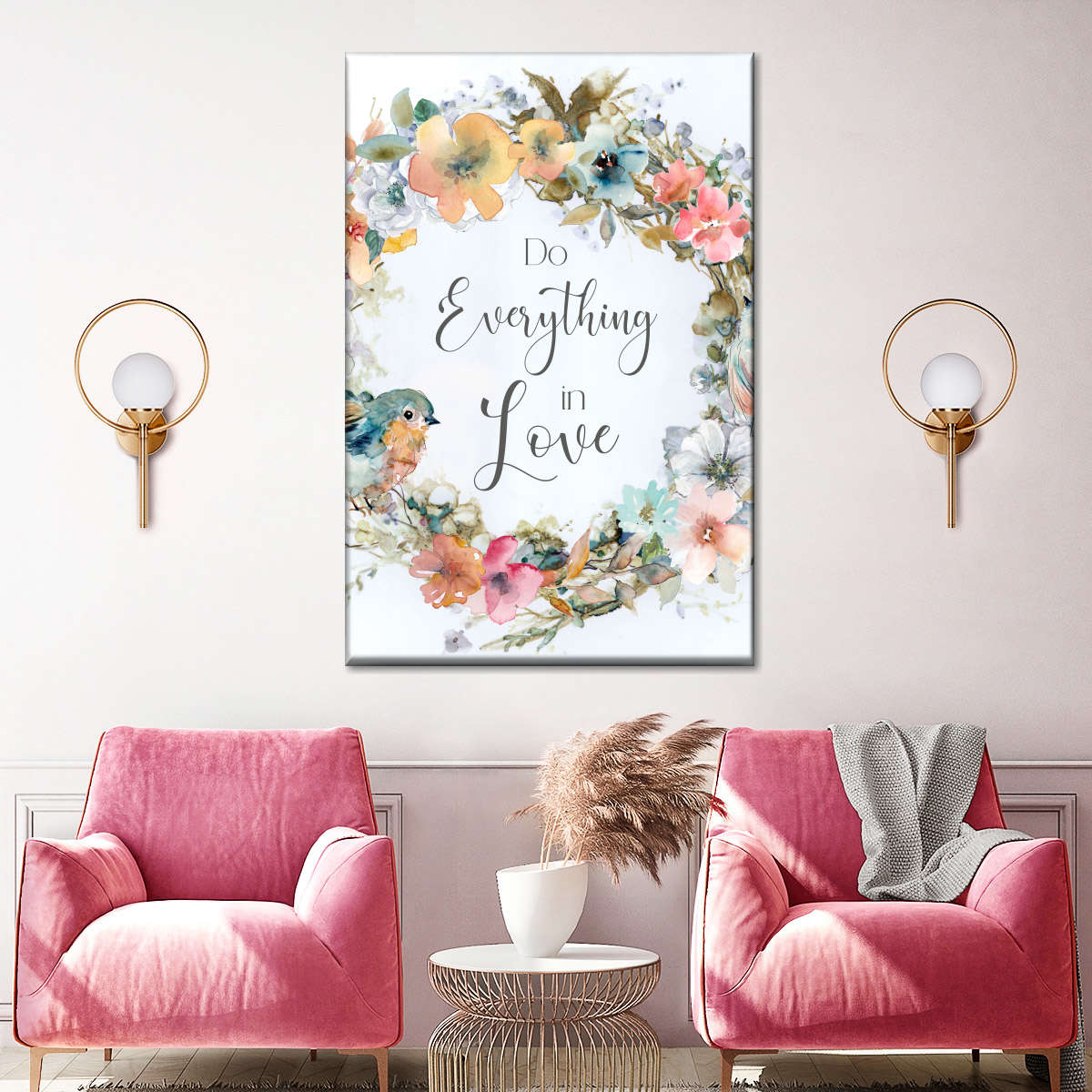 Everything In Love Canvas Wall Art - Christian Wall Decor Art - Religious Wall Decor