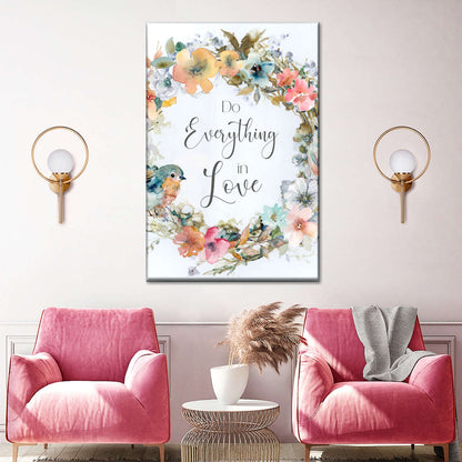 Everything In Love Canvas Wall Art - Christian Wall Decor Art - Religious Wall Decor