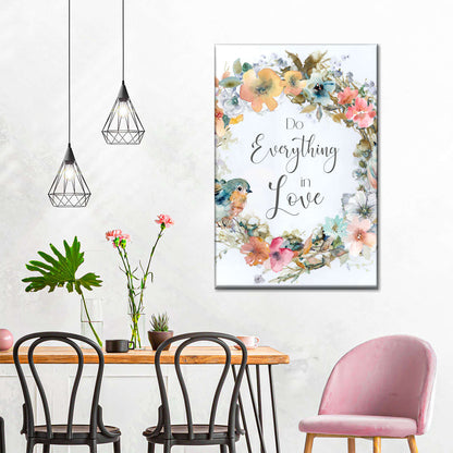 Everything In Love Canvas Wall Art - Christian Wall Decor Art - Religious Wall Decor