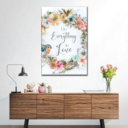 Everything In Love Canvas Wall Art - Christian Wall Decor Art - Religious Wall Decor