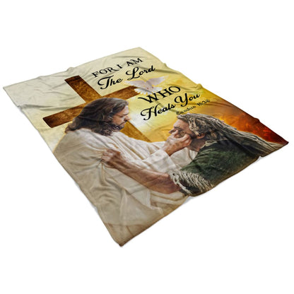 Exodus 1526 For I Am The Lord Who Heals You Fleece Blanket - Christian Blanket - Bible Verse Blanket