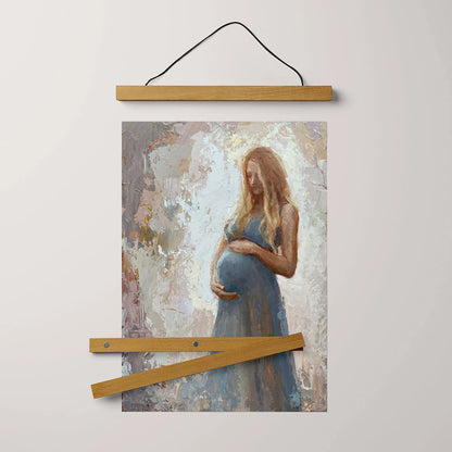 Expecting Mother Hanging Canvas Wall Art - Gift For Mom - Religious Canvas