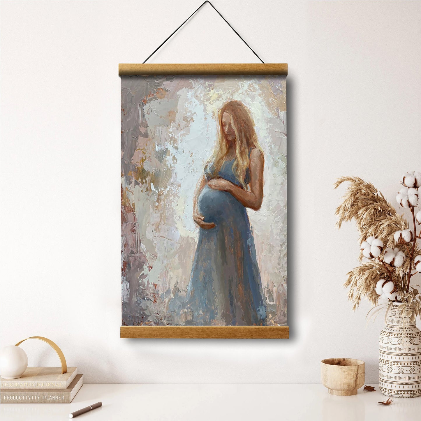 Expecting Mother Hanging Canvas Wall Art - Gift For Mom - Religious Canvas