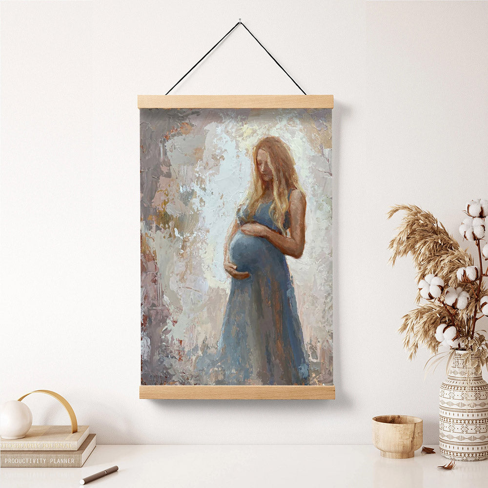 Expecting Mother Hanging Canvas Wall Art - Gift For Mom - Religious Canvas