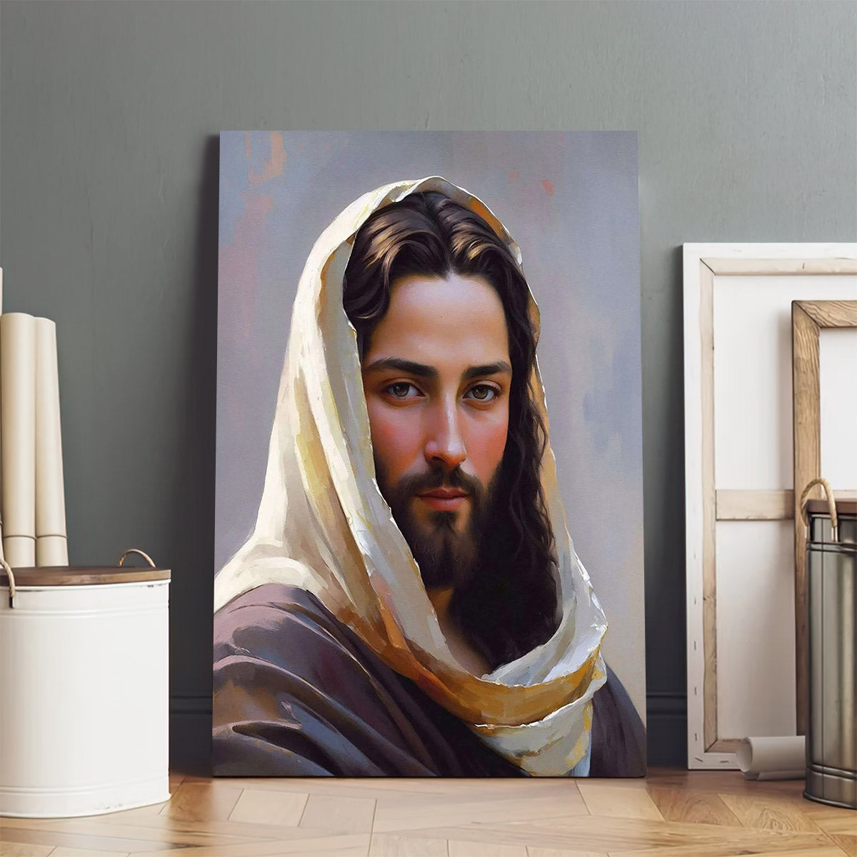 Experience Divine Love and Sacrifice in This Impasto Oil - Jesus Canvas Art - Christian Wall Canvas