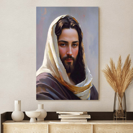 Experience Divine Love and Sacrifice in This Impasto Oil - Jesus Canvas Art - Christian Wall Canvas