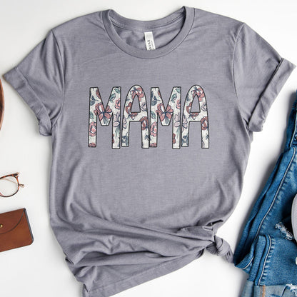 Classic Floral Mama Tee Shirts For Women - Christian Shirts for Women - Religious Tee Shirts