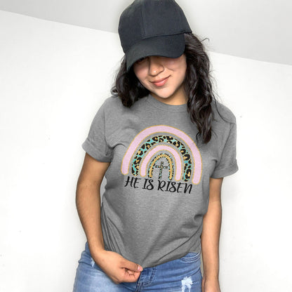 Easter Sparkle Rainbow Tee Shirts For Women - Christian Easter T Shirts