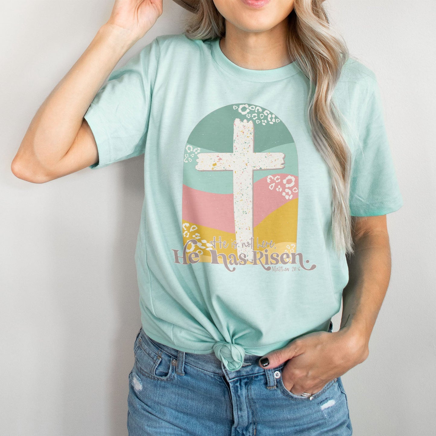 He is Not Here He Has Risen Tee Shirts For Women - Christian Easter T Shirts
