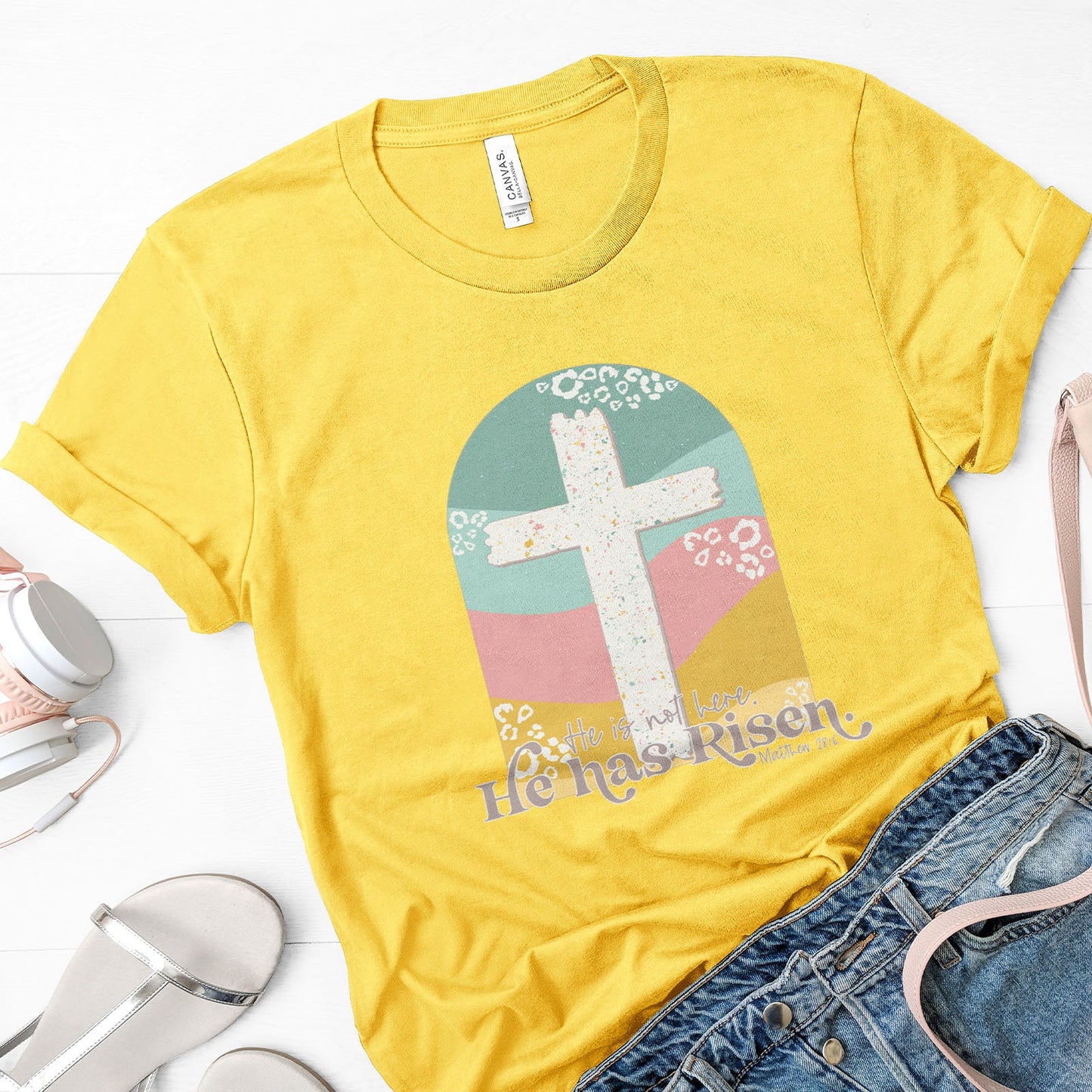 He is Not Here He Has Risen Tee Shirts For Women - Christian Easter T Shirts