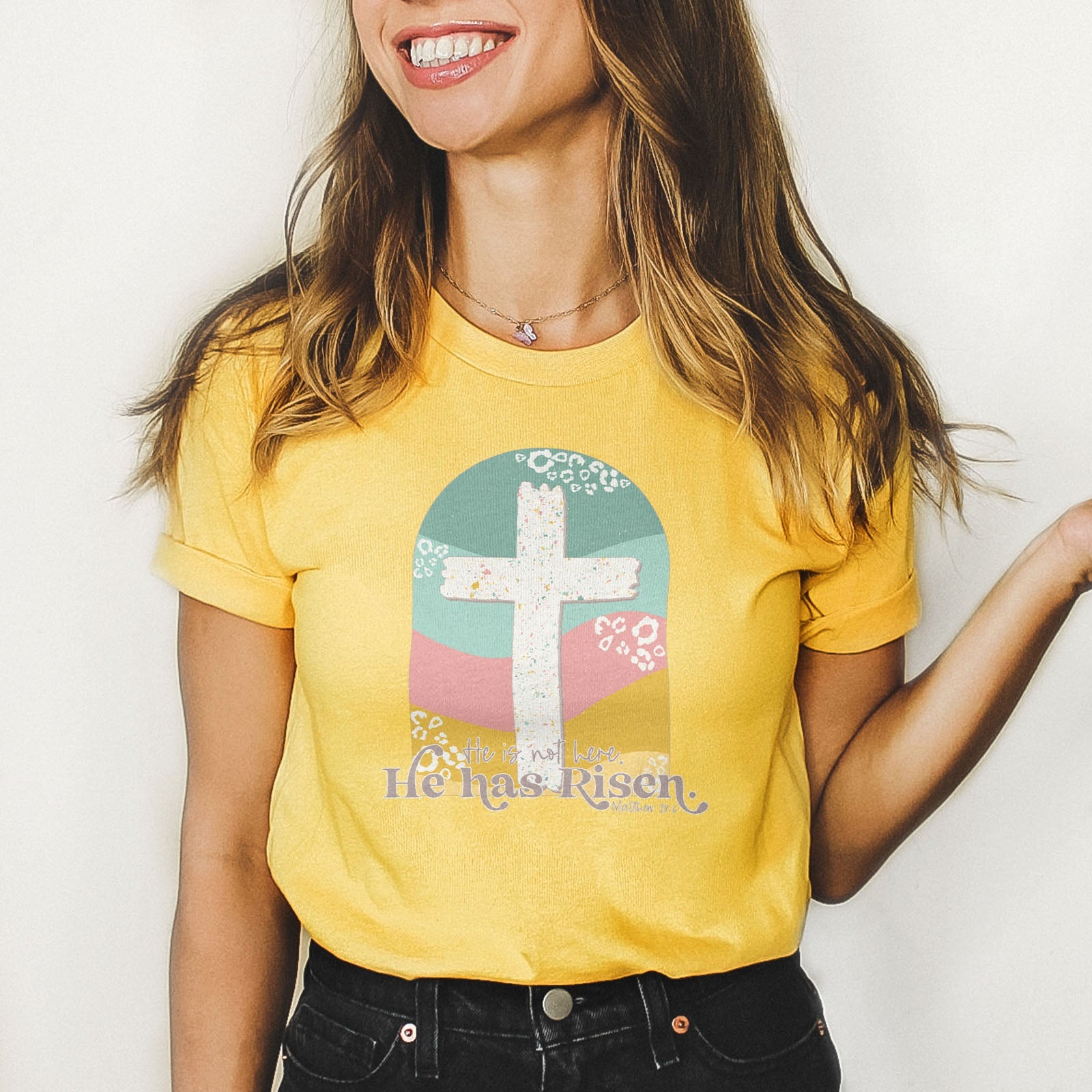 He is Not Here He Has Risen Tee Shirts For Women - Christian Easter T Shirts