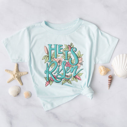 He is Risen Easter Flowers Tee Shirts For Women - Christian Easter T Shirts