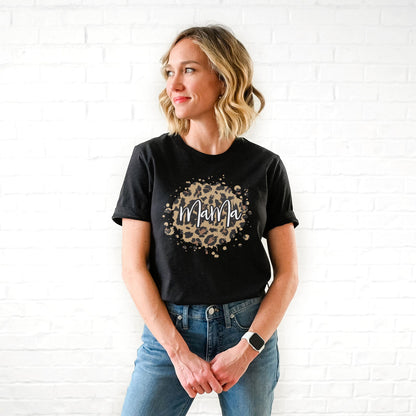 Leopard Splash Mama Tee Shirts For Women - Christian Shirts for Women - Religious Tee Shirts
