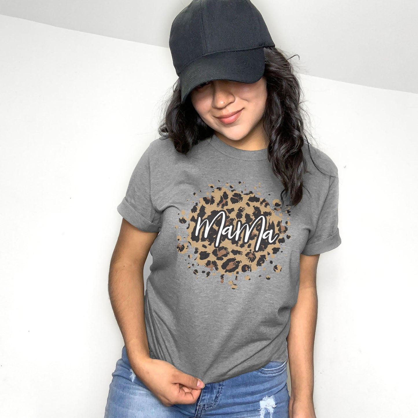 Leopard Splash Mama Tee Shirts For Women - Christian Shirts for Women - Religious Tee Shirts