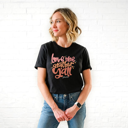 Love One Another Y'all Tee Shirts For Women - Christian Shirts for Women - Religious Tee Shirts
