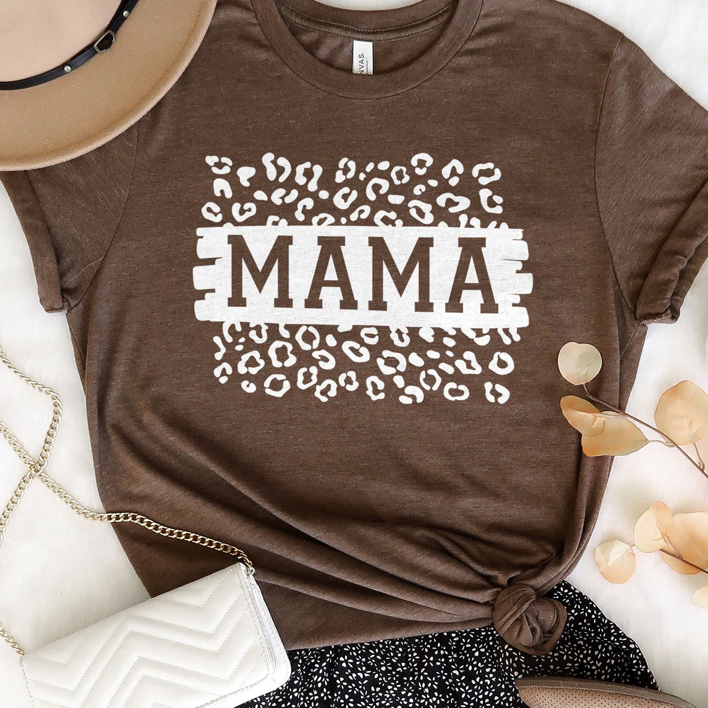 Mama Leopard Block Tee Shirts For Women - Christian Shirts for Women - Religious Tee Shirts