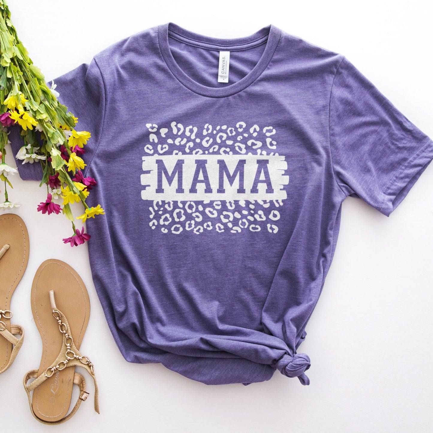 Mama Leopard Block Tee Shirts For Women - Christian Shirts for Women - Religious Tee Shirts