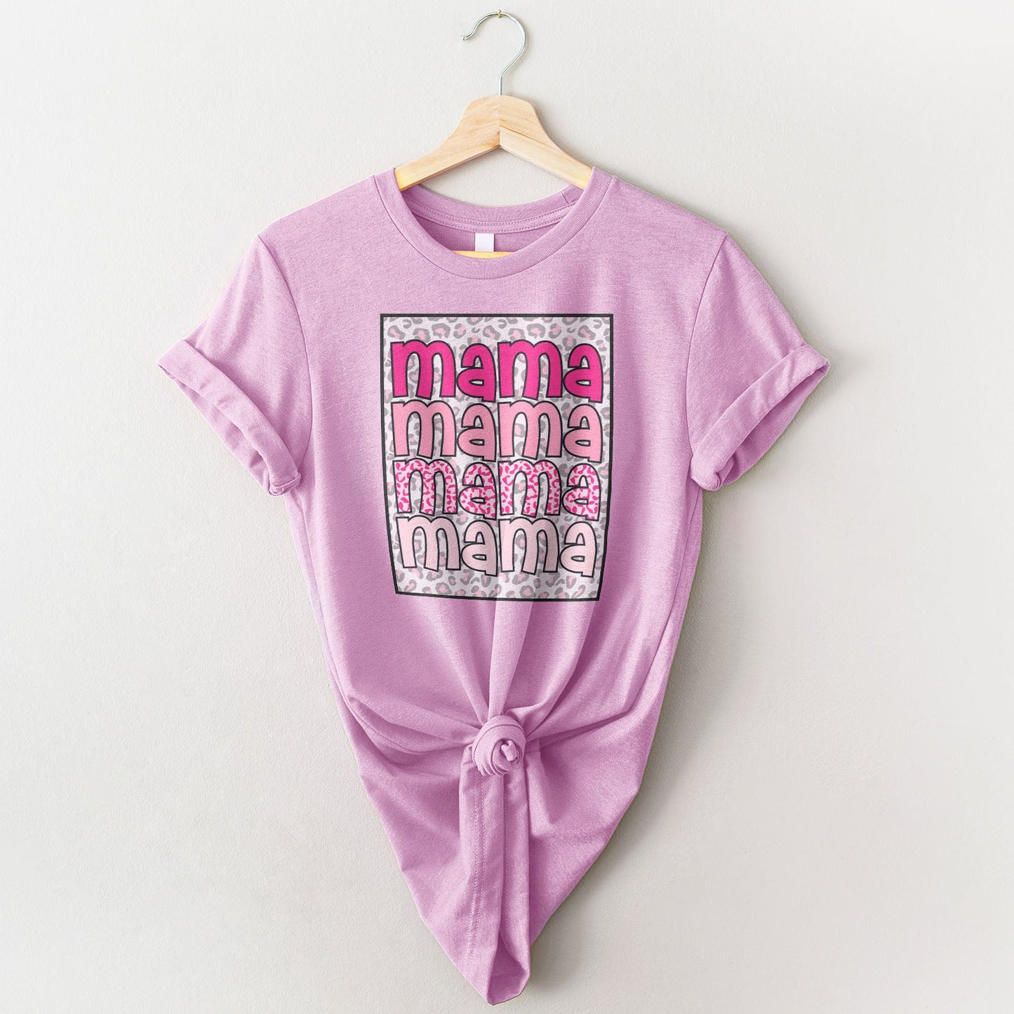 Pink Leopard Mama Tee Shirts For Women - Christian Shirts for Women - Religious Tee Shirts