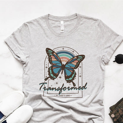 Transformed By God's Love Tee Shirts For Women - Christian Shirts for Women - Religious Tee Shirts
