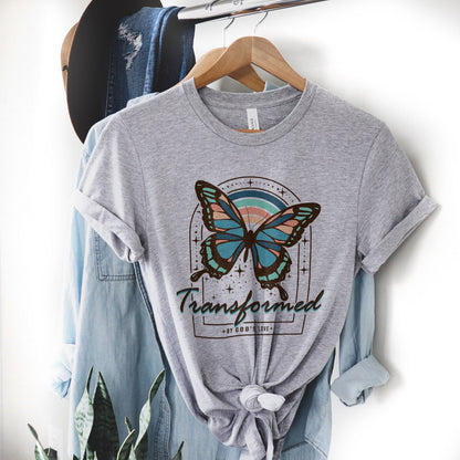 Transformed By God's Love Tee Shirts For Women - Christian Shirts for Women - Religious Tee Shirts