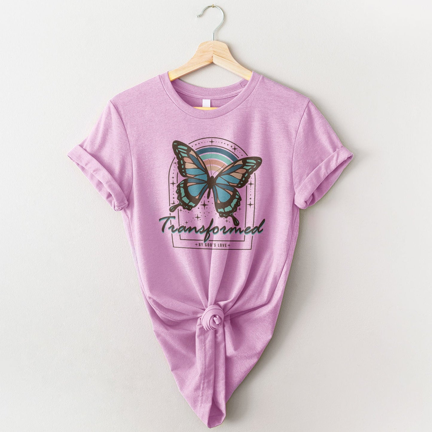 Transformed By God's Love Tee Shirts For Women - Christian Shirts for Women - Religious Tee Shirts